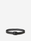 Totême Woven Braided Leather Belt In Negre