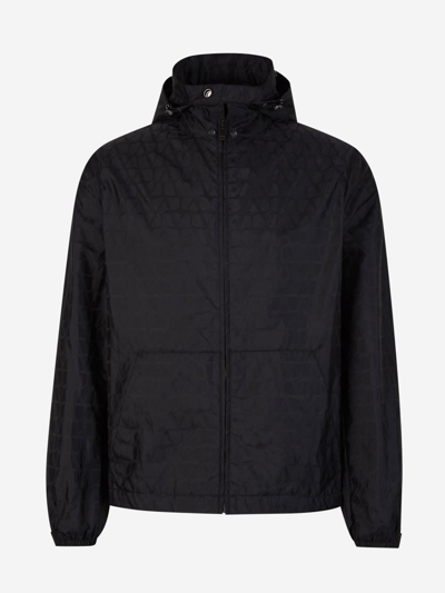 Valentino Monogram Technical Jacket In Negre