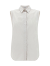 Brunello Cucinelli Stretch-cotton Poplin Monili Shirt In Warm White