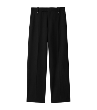 Burberry Wool-blend Tailored Trousers In Black