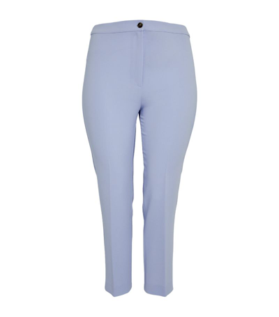 Marina Rinaldi Tapered Tailored Trousers In Blue