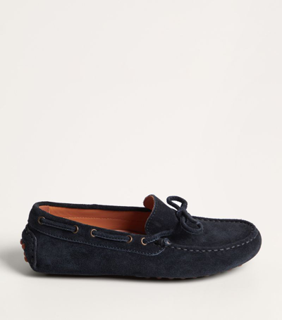 Brunello Cucinelli Kids' Suede Loafers In Blue