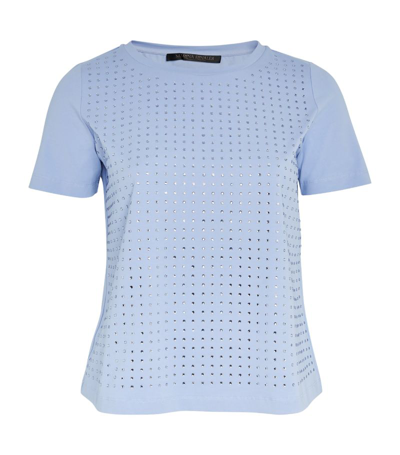 Marina Rinaldi Crystal-embellished T-shirt In Blue