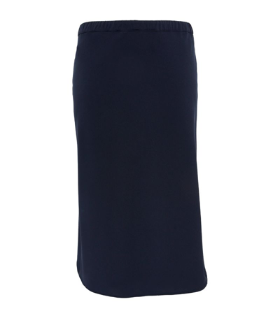 Marina Rinaldi Elasticated-waist Maxi Skirt In Blue