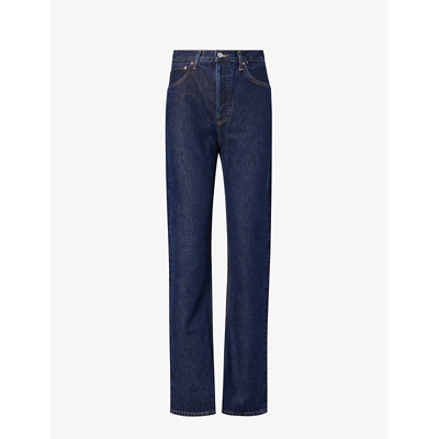 Agolde 90's Pinch Straight-leg High-rise Organic Denim Jeans In Polished (dk Marble Ind)