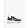 VEJA VEJA BOYS NAVY KIDS CANARY LOGO-EMBROIDERED WOVEN LOW-TOP TRAINERS 6-9 YEARS