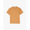 Sandro Mens Bruns Logo-embroidered Cotton Polo Shirt