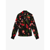 TED BAKER MEGGHA FLORAL-PRINT FITTED WOVEN SHIRT