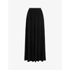 ALLSAINTS ALLSAINTS WOMEN'S BLACK CASANDRA GATHERED STRETCH-WOVEN MAXI SKIRT