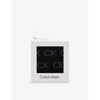 Calvin Klein Womens Black Branded Crew-length Cotton-blend Socks Gift Box