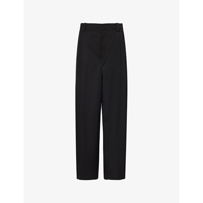 Jacquemus Mens Black Le Trouseralon Salti Relaxed-fit Wide-leg Wool Trousers