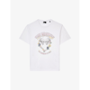 THE KOOPLES THE KOOPLES WOMEN'S WHITE GRAPHIC-PRINT COTTON-JERSEY T-SHIRT