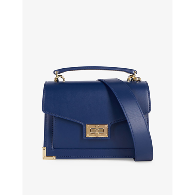 The Kooples Womens Navy Emily Small Leather Cross-body Bag