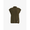 Allsaints Castel Sleeveless Knitted Tank Top In Khaki Green
