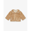 THE LITTLE TAILOR THE LITTLE TAILOR TAN ROUND-COLLAR PATCH-POCKET FAUX-SHEARLING COAT 3-24 MONTHS