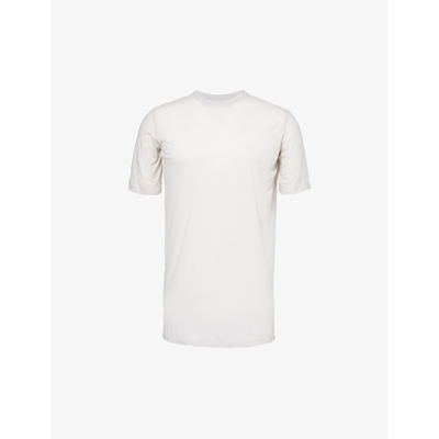 Boris Bidjan Saberi Mens Light Grey Exposed-seam Raw-trim Cotton And Cashmere-blend T-shirt