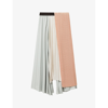 Reiss Maddie Pleated Color Block Skirt In Pink/cream
