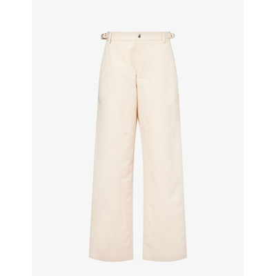 Jacquemus Mens Beige Le Pantalon Jean Cotton And Linen-blend Trousers