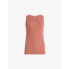 Allsaints Womens Rich Pink Rina Round-neck Stretch-woven Tank Top