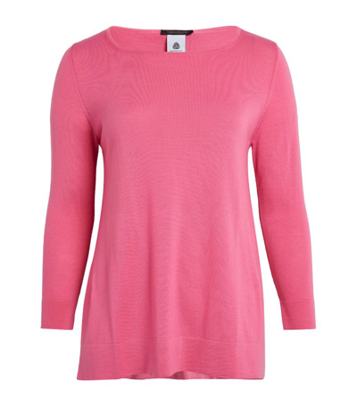 Marina Rinaldi Boat-neck Sweater In Pink