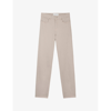 The White Company Womens Midtaupemr Brompton Slim-leg Mid-rise Linen Jeans