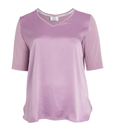 Marina Rinaldi Silk T-shirt In Pink