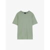 Ted Baker Mens Pl-green Rakes Ribbed Crewneck Cotton T-shirt