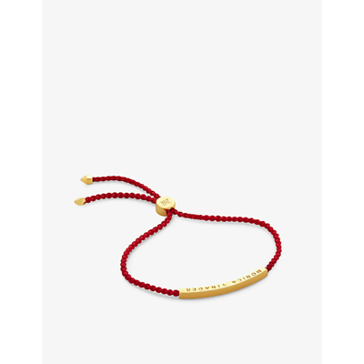 Monica Vinader Womens Yellow Gold Linear Mini 18ct Yellow Gold-plated Vermeil Sterling-silver Friend