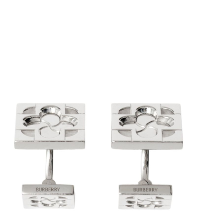 Burberry Silver Rose Monogram Cufflinks