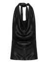 Bottega Veneta Draped Top In Fluid Viscose In Black