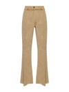 Etro Flared Cropped Trousers In Nude & Neutrals
