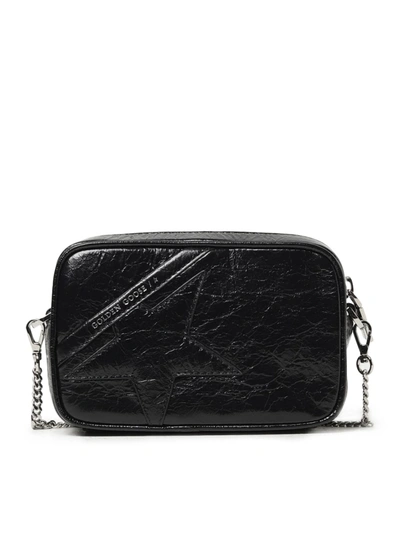 Golden Goose Star  Mini Bag In Crinkled Leather In Black