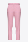 Pinko Tailored Trousers With Viscose Blend And Fit In Pink