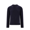 Ami Alexandre Mattiussi Ami Paris Logo Patch Crewneck Jumper In Blue