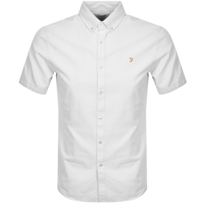 Farah Vintage Brewer Slim Short Sleeve Shirt White