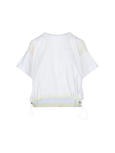 SACAI NYLON DETAIL T-SHIRT