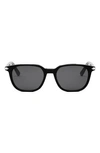 Dior Blacksuit S12i Sunglasses In Shiny Black / Smoke