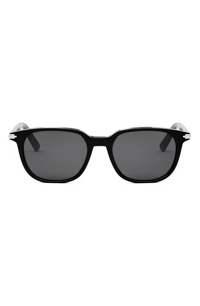 Dior Blacksuit S12i Sunglasses In Shiny Black / Smoke