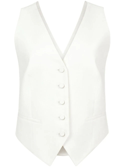 Nina Ricci Draped Open-back Waistcoat In White