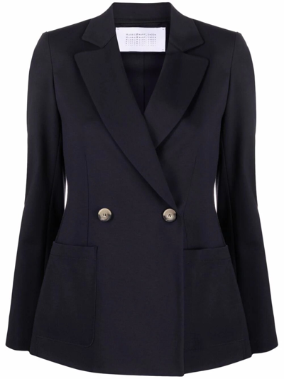 Harris Wharf London Notched-lapel Double-breasted Jacket In Azul