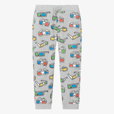 Stella Mccartney Kids Boys Grey Organic Cotton Glasses Joggers