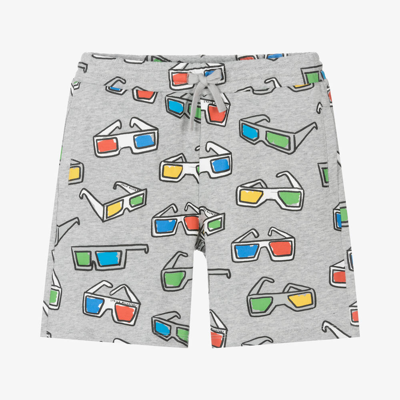 Stella Mccartney Kids Boys Grey Organic Cotton Glasses Shorts