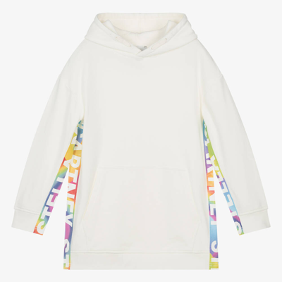 Stella Mccartney Kids Teen Girls Ivory Cotton Hoodie Dress