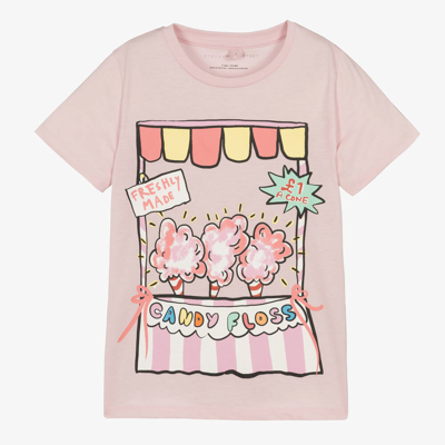 Stella Mccartney Kids Teen Girls Pink Candy Floss Cotton T-shirt