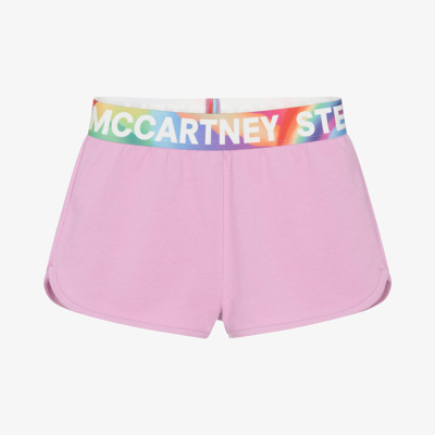Stella Mccartney Kids Teen Girls Pink Cotton Jersey Shorts