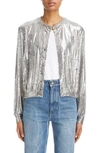 Rabanne Silver Chainmail Bomber Jacket