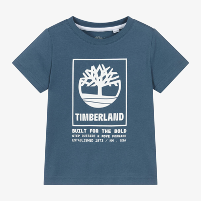 Timberland Kids' Boys Blue Organic Cotton T-shirt