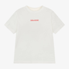 ZADIG & VOLTAIRE BOYS IVORY COTTON T-SHIRT