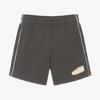 MINI RODINI DARK GREY ORGANIC COTTON JERSEY SHORTS