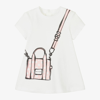 MARC JACOBS MARC JACOBS GIRLS IVORY TOTE BAG COTTON DRESS
